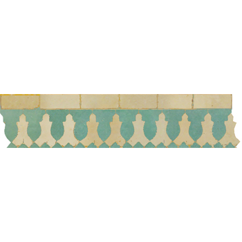 Mosaic House Moroccan tile Ank Half B 12-11 Light Green Beige  cement, encaustic, field, pattern, traditional, stars, classic 